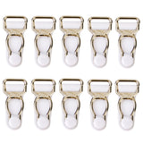 10 Pieces Men's Garter Belt Clips Hooks Grips White