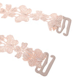 Elastic Butterfly Crochet Lace Bra Strap for Women Pink