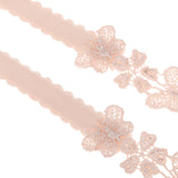 Elastic Butterfly Crochet Lace Bra Strap for Women Pink