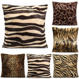 Maxbell 2pcs Animal Print Throw Pillow Case Leopard Pattern Sofa Car Cushion Cover