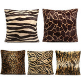 Maxbell 2pcs Animal Print Throw Pillow Case Leopard Pattern Sofa Car Cushion Cover