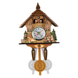 Retro Cuckoo Wall Clock Creative Wooden Clock Home Living Room Bedroom Decor