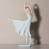 Resin Elegant Figurine Ballerina Ballet Dancer Desktop Ornament Statue D