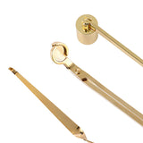 Candle Extinguisher Set Candle Snuffer Wick Trimmer Dipper Golden