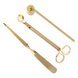 Candle Extinguisher Set Candle Snuffer Wick Trimmer Dipper Golden