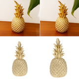 Creative Resin Pineapple Shaped Ornament Golden Showpiece 5.5x5.5x15cm