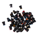 Maxbell 50pcs 5 Colors Rotary Taper Control Plastic Potentiometer Knob Cover Cap