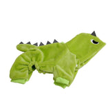 Maxbell Maxbell Dog Clothes Dinosaur Jumpsuits Fleece Hoodie Pajamas Jacket Cute Fancy Dress Green L