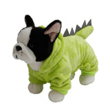 Maxbell Maxbell Dog Clothes Dinosaur Jumpsuits Fleece Hoodie Pajamas Jacket Cute Fancy Dress Green L