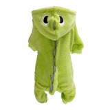 Maxbell Maxbell Dog Clothes Dinosaur Jumpsuits Fleece Hoodie Pajamas Jacket Cute Fancy Dress Green L