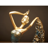 Female Peacock Dancer Figurine Dancing Sculpture Resin Crafts Home Decor