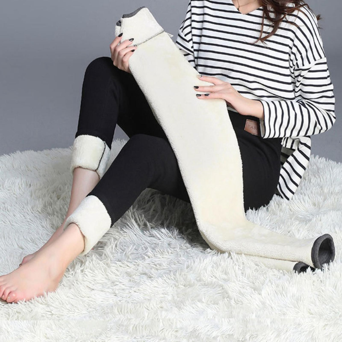 Maxbell Women Fleece Lined Warm Leggings Thick Tights Winter Warm Heating Pants XL