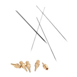 Maxbell 10pcs Professional Stainless Steel 0.3mm Airbrush Needle Nozzle Replacement