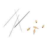 Maxbell 10pcs Professional Stainless Steel 0.3mm Airbrush Needle Nozzle Replacement