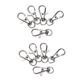 Maxbell 10 Pack 5/16 In Lobster Ring Swivel Trigger Snap Hooks Silver