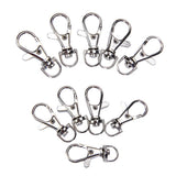Maxbell 10 Pack 5/16 In Lobster Ring Swivel Trigger Snap Hooks Silver