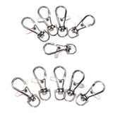 Maxbell 10 Pack 5/16 In Lobster Ring Swivel Trigger Snap Hooks Silver