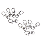 Maxbell 10 Pack 5/16 In Lobster Ring Swivel Trigger Snap Hooks Silver