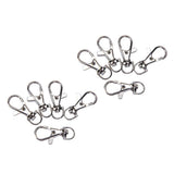 Maxbell 10 Pack 5/16 In Lobster Ring Swivel Trigger Snap Hooks Silver