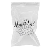 Maxbell 30pcs Nickel Plated Snake Chain Key Ring Key Chains DIY Bag Charms Craft Silver
