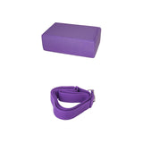 Maxbell Yoga Pilates Block Foam Exercise Fitness Home Tranning +   Belt