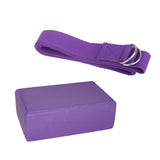 Maxbell Yoga Pilates Block Foam Exercise Fitness Home Tranning +   Belt