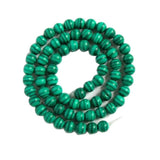 Maxbell 2x 6mm 15.5 Inch Fancy Green Malachite Round Gemstone Beads Great For Necklace