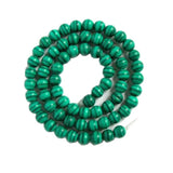 Maxbell 2x 6mm 15.5 Inch Fancy Green Malachite Round Gemstone Beads Great For Necklace