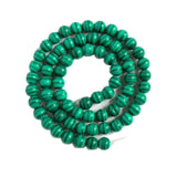 Maxbell 2x 6mm 15.5 Inch Fancy Green Malachite Round Gemstone Beads Great For Necklace