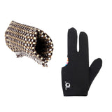 Maxbell 3 Finger Pool Shooters Billiard Glove + Cloth Cue Shaft Burnisher Polisher NEW