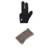 Maxbell 3 Finger Pool Shooters Billiard Glove + Cloth Cue Shaft Burnisher Polisher NEW