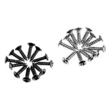 Maxbell 24pcs Scratchplate Pickguard Screws for Guitar Fender Strat Tele Silver Black