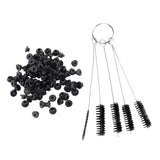 Maxbell 100 Tattoo Rubber Grommets Nipples+Tube Needle Tube Tips Cleaning Brush 5PCS Set