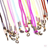 Maxbell 2x Set of 12pcs Multicolor Eyeglass Holder Nylon Cord Glasses Neck Strap