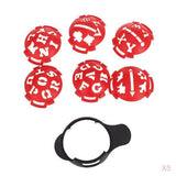 Maxbell 5 Set Golf Ball Line Marker Templates Different Pattern Drawing Alignment Tool DIY