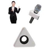 Maxbell Square + Triangular Durable Plastic Microphone Interview Flag Station