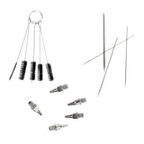 Maxbell 5x 0.2mm Airbrush Spray     Nozzles + 5x 0.2mm Needles + 5x Cleaning Brushes