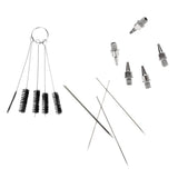 Maxbell 5x 0.2mm Airbrush Spray     Nozzles + 5x 0.2mm Needles + 5x Cleaning Brushes