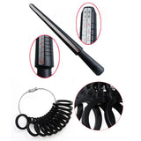 Maxbell Plastic Finger Ring Sizer Mandrel Stick Gauge Jewellery Tool for US UK Size