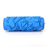 Maxbell Home Bedroom Living Room Wall Decoration DIY Floral and Dot Pattern Paint Roller Blue 15cm - Aladdin Shoppers
