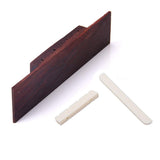 Maxbell 110mm Rosewood Bridge + ABS Ivory Nut and Saddle Slotted Set for Ukulele