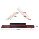 Maxbell 110mm Rosewood Bridge + ABS Ivory Nut and Saddle Slotted Set for Ukulele
