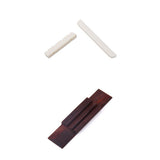 Maxbell 110mm Rosewood Bridge + ABS Ivory Nut and Saddle Slotted Set for Ukulele
