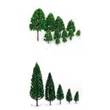 Maxbell 22 PCS 3-16 cm Green Model Trees Train Architecture War Game Scenery Layout