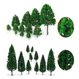 Maxbell 22 PCS 3-16 cm Green Model Trees Train Architecture War Game Scenery Layout
