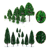 Maxbell 22 PCS 3-16 cm Green Model Trees Train Architecture War Game Scenery Layout