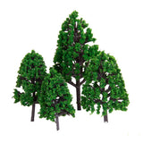 Maxbell 22 PCS 3-16 cm Green Model Trees Train Architecture War Game Scenery Layout