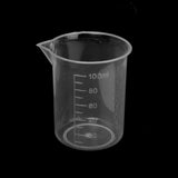 Maxbell 5pcs Assorted Sizes Plastic Lab Beakers Test Measuring Graduated Cup