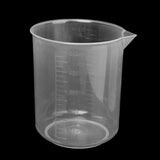 Maxbell 5pcs Assorted Sizes Plastic Lab Beakers Test Measuring Graduated Cup