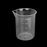 Maxbell 5pcs Assorted Sizes Plastic Lab Beakers Test Measuring Graduated Cup
